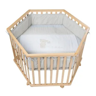 Roba Laufgitter, Natur, Holzwerkstoff, Tiere, Sechseckig, 118.5x72.5x103.5 cm, Babymöbel, Laufstall Baby