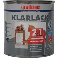 Wilckens Farben Klarlack Lack 2in1 seidenmatt, 750 ml oder 375ml, geeignet für Kinderspielzeug, Innen- und Außenbereich