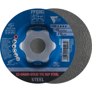 PFERD TOOLS CC-GRIND-SOLID Schleifscheibe Speziallinie SGP STEEL für Stahl - 64187116