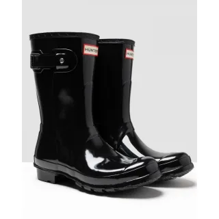 Kaufen Sie Hunter Original Short Gloss Damen Gummistiefel In Schwarz