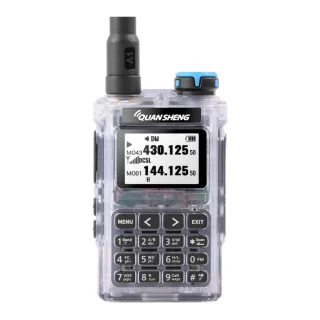 QUANSHENG UV-K1/UV-K1L Mini Walkie Talkie Multi-Band 50-600 MHz Frequency Range 200 Channels NOAA Type-C Charging Long B
