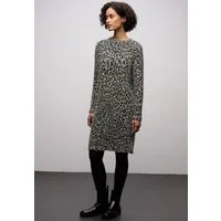 STREET ONE Strickkleid in knielanger Federgarn-Optik, mit modischem Muster