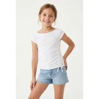 Abercrombie Kids T-Shirt AFG SS SHOULDER PLAY TOP mit Rüschen am Ausschnitt
