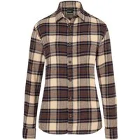 Karlowsky Fashion Flanellbluse KARLOWSKY Damen Flanellbluse URBAN-TREND Langarm Sahara kariert