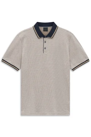 bugatti - Herren Polo 1/2 Arm beige - Gr. - M
