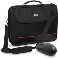 PEDEA Laptoptasche Notebooktasche 13,3 / 15,6 / 17,3 / 18,4 / 20,1 mit Maus (13,3 Zoll (33,8 cm), mit Funkmaus), mit stabilem Schutzrahmen, wasserabweisend, verstellbarer Schultergurt