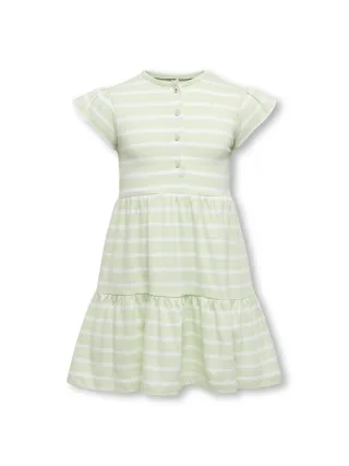 KIDS ONLY - KMGKALINKA LIFE SS STRIPED DRESS JRS Green Lily - Gr. - 104
