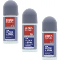 Hidrofugal Deo-Roller 3 x Hidrofugal Men Frisch & Stark Deo Roll-on je 50ml Antitranspirant