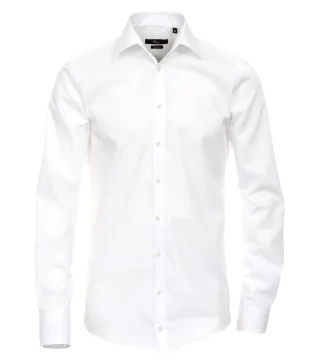 VENTI - Popeline Hemd unifarben extra langer Arm 69cm weiss - Gr. - 39
