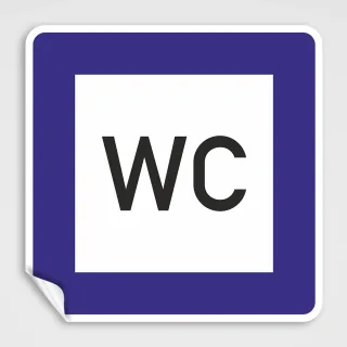 WC Hinweis - Aufkleber