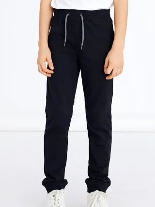 Name It Jogginghose "NKMSWEAT für Jungen mit verstellbarem Bund und Kordelzug" unifarben, casual, regular fit, Baumwollmix, Rundhals
