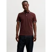 Jack & Jones Poloshirt JJEPAULOS Poloshirt mit klassischem Kragen und figurbetonter Form Logostickerei, modisch, schmal, Baumwolle, Polokragen