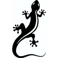 Hermann Schütz Aufkleber Aufkleber Gecko schwarz