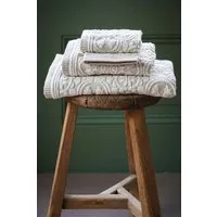 PiP Studio Handtuch Tile Pip Khaki 55X100 Set A 3 Khaki 100% Cotton, terry, 500 GSM 5, Baumwolle (1-St), Handtuch Frottetuch