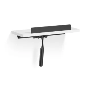 Giese Dusch Konsole mit Haken und Wischer schwarz matt mit Corian in glacier white, 50820-14 50820-14