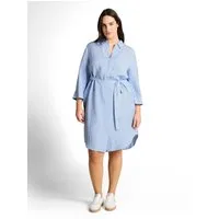 TOM TAILOR PLUS Hemdblusenkleid Sommerkleid m Streifen-Look / Große Größen