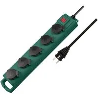 Brennenstuhl Super-Solid SL 554 DE IP54 5-fach 5m H07RN-F3G1,5 Steckdosenverteiler 5-fach (Ein- / Ausschalter, Schalterbeleuchtung, Kabellänge 5 m)