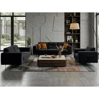 Beautysofa Polstergarnitur im modernen Stil auf hohen Metallbeinen VENEZIA, (Sessel + 2-Sitzer Sofa + 3-Sitzer Sofa im modernes Design), mit Metallbeine, Couchgarnituren aus Velours oder Chenille