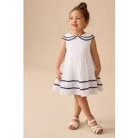 Next Blusenkleid Ric Rac Kleid mit Kragen (1-tlg)