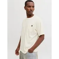 Jack & Jones Kurzarmshirt JJEDOVER SLUB TEE SS NOOS Baumwollmischung, relaxed fit