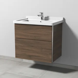Sanipa 3way Waschtischunterbau zu Duravit Starck 3 Waschtisch mit 2 Auszügen, Eiche-Arizona BR71080