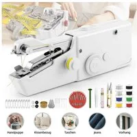 Bundviel Nähmaschine Elektrische Mini Nähmaschine Tragbare Handnähmaschine mit Unterfaden