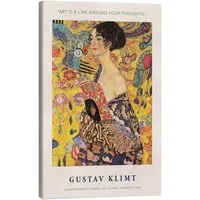 Posterlounge Wandbild Art is a Line around Your Thoughts, Gustav Klimt, erhältlich als Poster, Leinwandbild, Wandsticker oder Acrylglasbild
