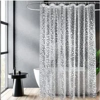 EurCross Duschvorhang Duschvorhang 180x210cm transparent mit Gewicht Magnet wasserdicht Eva