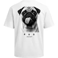Neverless Oversize-Shirt Herren T-Shirt - Design Mops- Oversized Relaxed Fit Printshirt Sommer mit Print