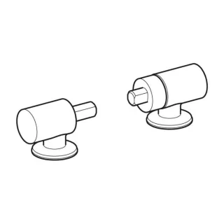Geberit Renova Comfort Scharnier-Set 598072000 mit Absenkautomatik, für WC-Sitz