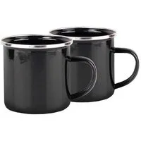 Michelino Becher Campingbecher - Henkelbecher für Camping, Outdoor und auf Reisen, 2-teiliges Becherset 350 ml