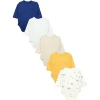 TupTam Wickelbody TupTam Baby Unisex Langarm Wickelbody Print / Uni 5er Pack