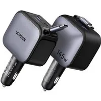 UGREEN EC604 145W Car Charger 2C1A Kfz Ladegerät 145 W USB-C® Buchse, USB-C® USB-Ladegerät (aufwickelbares USB-C®-Kabel)
