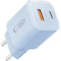 TECH PROTECT NCM33W USB-Ladegerät (3000 mA, Einzelartikel, Einzelartikel, Kompaktes Dual-Port Schnellladegerät mit PD33W und QC3.0)