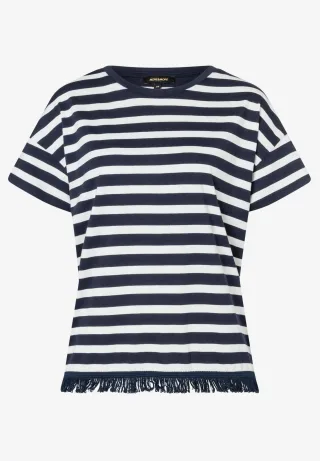 MORE & MORE - Streifenshirt blau - Gr. - 34