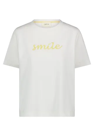 CARTOON - Baumwollshirt Patch Creme/Yellow - Gr. - 46