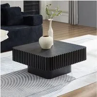 WILLIAMSPACE Couchtisch Lesley Eckiger Couchtisch mit geriffelter Oberfläche – Moderner Tisch (1 St), Maße ca.: B80 x T80 x H35 cm