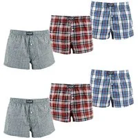 ADAM JEANS Webboxer Gewebte Boxershorts American Unterhosen Herren Boxershorts Kariert (6-St., 3er Set, 6er Set, 12er Set) Web Boxershorts Herren lockere Boxershorts Herren weit Männer Boxer