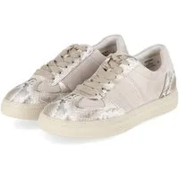 Paul Green Paul Green 5466-069 Damen Rauleder beige Schnürschuh
