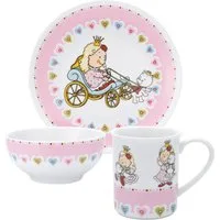 PURESIGNS Kindergeschirr-Set NELIA (3-tlg), 1 Personen, Porzellan, Plastikfreier Essgenuss für die Kleinen