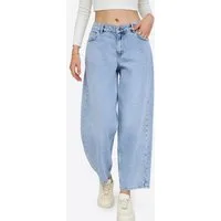 Imily Bela Loose-fit-Jeans Damen Ballonjeans mit Waschungseffekt (Packung, 1-tlg., 1per-Pack) 5-Pocket-Style