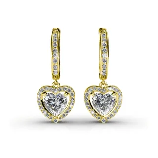 Only Love Ohrringe - Gold und Kristall