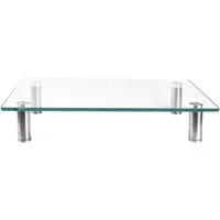 Mucola Monitor-Halterung Monitorerhöhung Bildschirmerhöhung Tisch TV Aufsatz Glasaufsatz Glas, (bis 0 Zoll, Stück, Premium-Monitor Tisch, Sicherheitsglas)