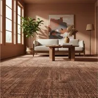 KADIMA DESIGN Wollteppich KOFEL Wohnzimmer Waschbar Schlafzimmer Wohnzimmerteppich Esszimmer, Läufer, Höhe: 9 mm, Kupfer, 80x150 cm, Esszimmerteppich Einfarbig Uni Edel Waschbar