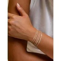 The Beauty House Armband Set Minimalistische Damen Armbänder Set, 4 zarte Ketten, filigran & elegant, ideal für Alltag & Geschenk