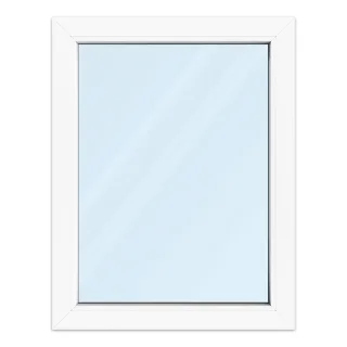 Fenster 70x90 cm, Kunststoff Profil aluplast IDEAL® 4000, Weiß, 700x900 mm, einteilig festverglast, 2-fach Verglasung, nach Maß