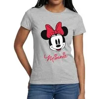 Spreadshirt T-Shirt Mickey & Minnie Schriftzug Frauen T-Shirt (1-tlg)