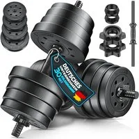 RE:SPORT Hantel RE:SPORT® Kurzhantel Set 15 - 40 kg Hantelset Hantel Krafttraining, (für Muskelaufbau, Workout & Zuhause, mit Gewichten & 4 Sternverschlüsse Fitness Kurzhantel), Hanteln Set verstellbar mit 2 Kurzhanteln Hantel