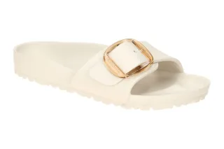 Birkenstock Damen Pantoletten 1029633 Madrid Big Buckle EVA Wei? - eggshell, ...