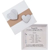 ZauberDeko Geschenkbox Geldgeschenk Verpacken Silberhochzeit Geschenk Rezept für 25 Jahre Ehe